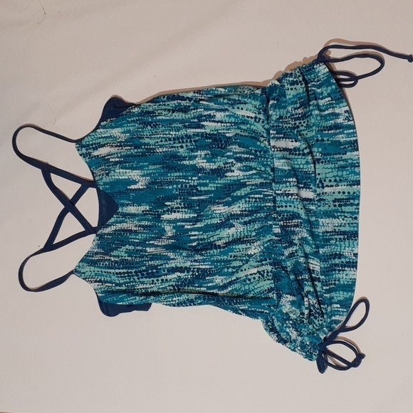 Go Gossip Womens Swim Suit Convertible Tankini Deep Dive Blue Swim Suit Medium - Picture 6 of 13